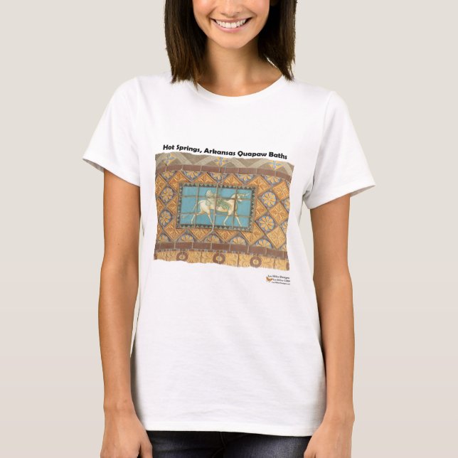 Camiseta HotSprings, AR Quapaw Dome Telhas II Presentes Rou (Frente)