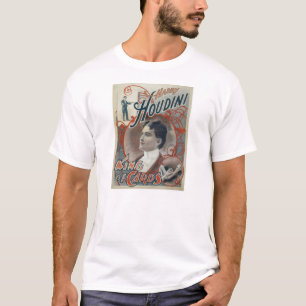 Camiseta Houdini, rei da propaganda do vintage do cartão