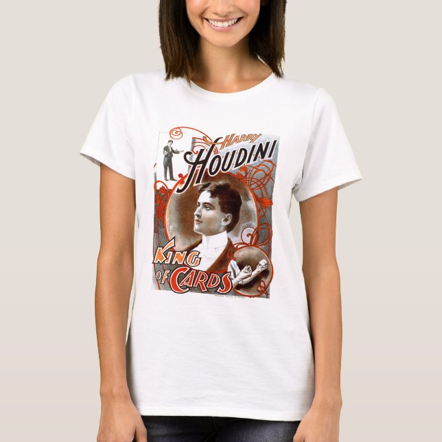 Camiseta Houdini - rei dos cartões (Frente)