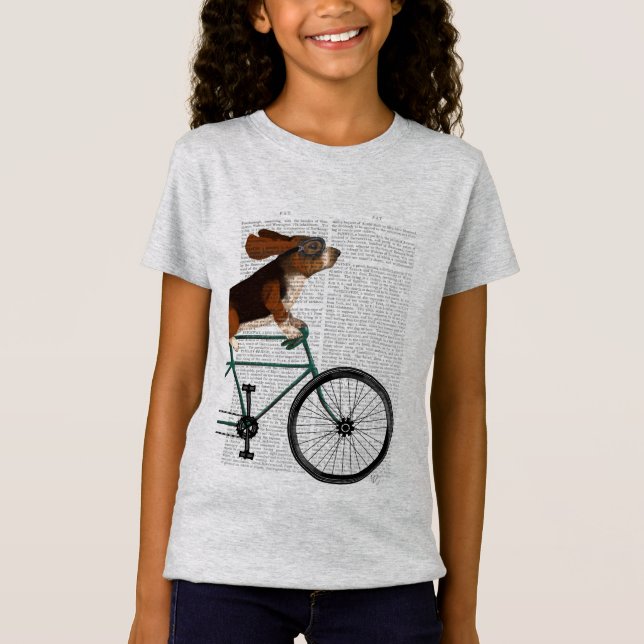 Camiseta Hound Basset na Bicicleta (Frente)