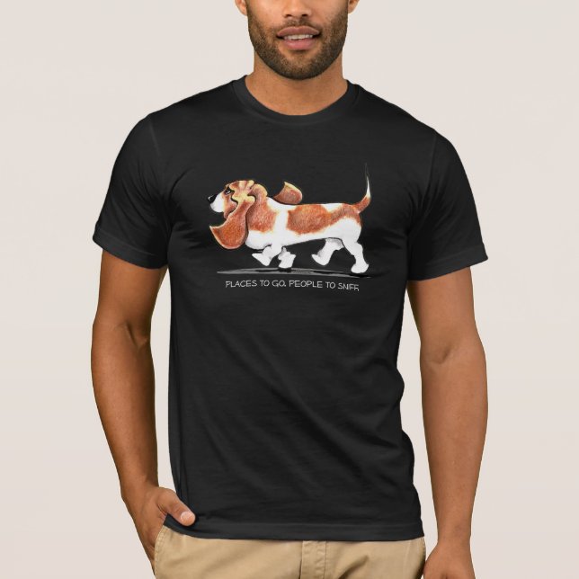 Camiseta Hound de Basset Ocupado (Frente)