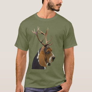 Camiseta Hound e Antlers Basset