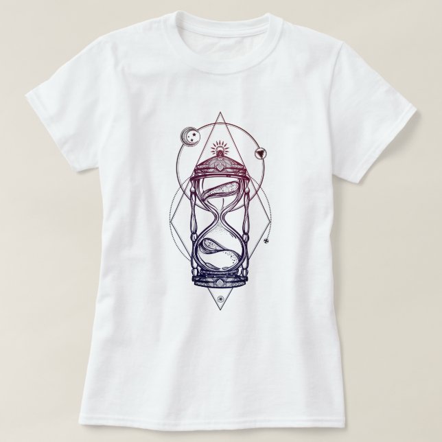Camiseta Hourglass Geometria Sagrada (Frente do Design)