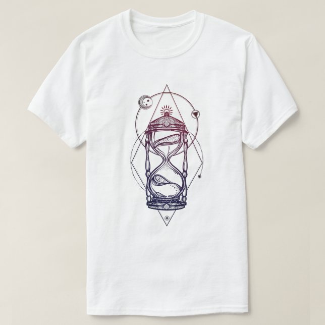 Camiseta Hourglass Geometria Sagrada (Frente do Design)