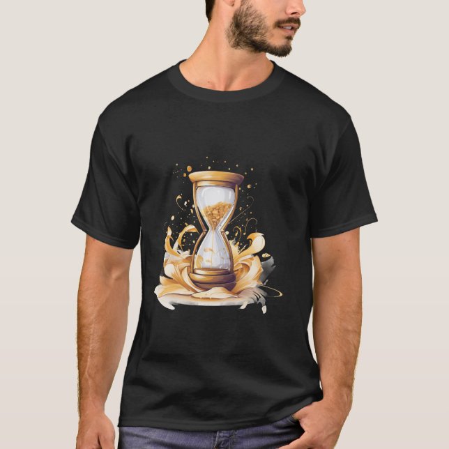 Camiseta Hourglass Sand Timer Simbolismo Relógio Ideação cr (Frente)