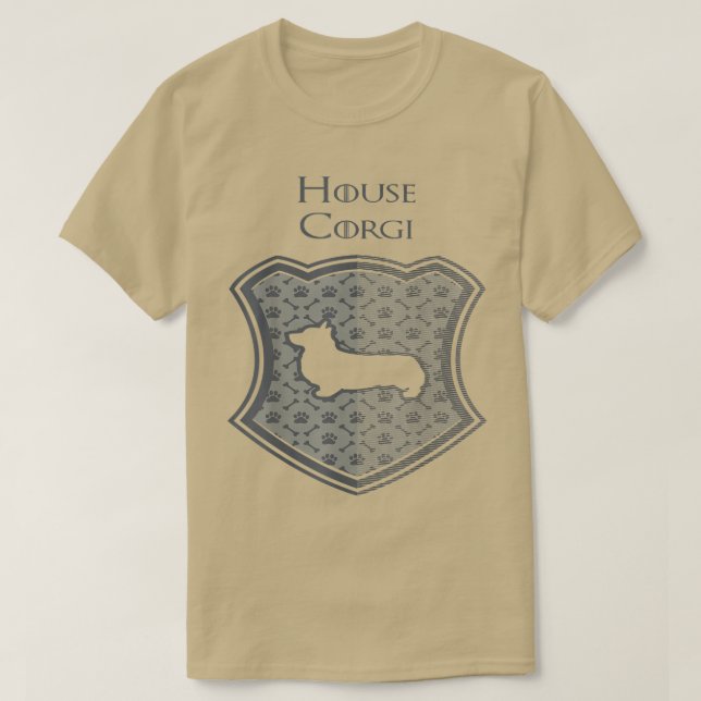 Camiseta House    CorgiFunny Thrones Parody Tee 4649 (Frente do Design)