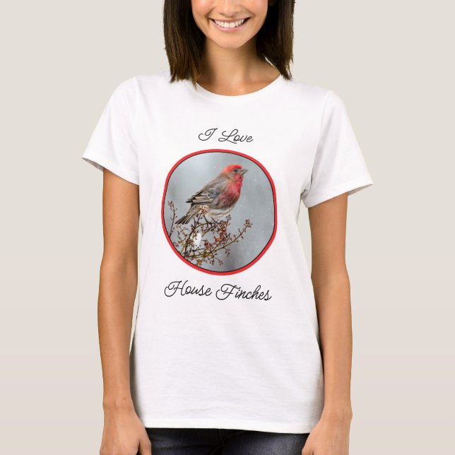 Camiseta House Finch in Snow - Foto original (Frente)