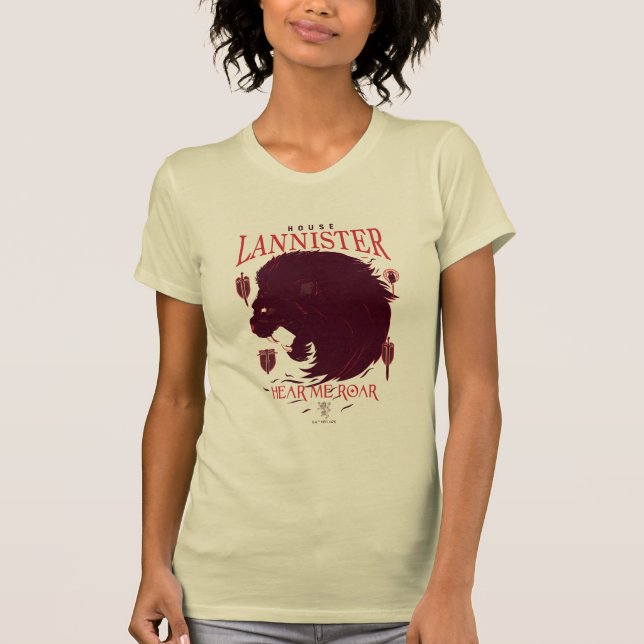 Camiseta House Lannister - Ouça-me Roar (Frente)