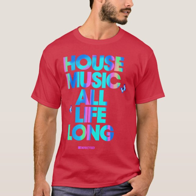 Camiseta House Music All Life Longitude DJ Music Fam (Frente)