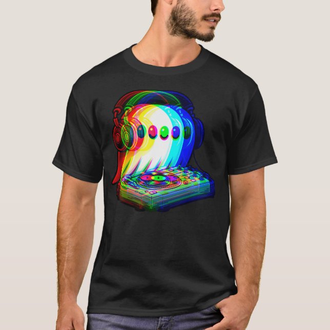 Camiseta House Music Ghost Dj Illusion Óptica Edm Hallowee (Frente)