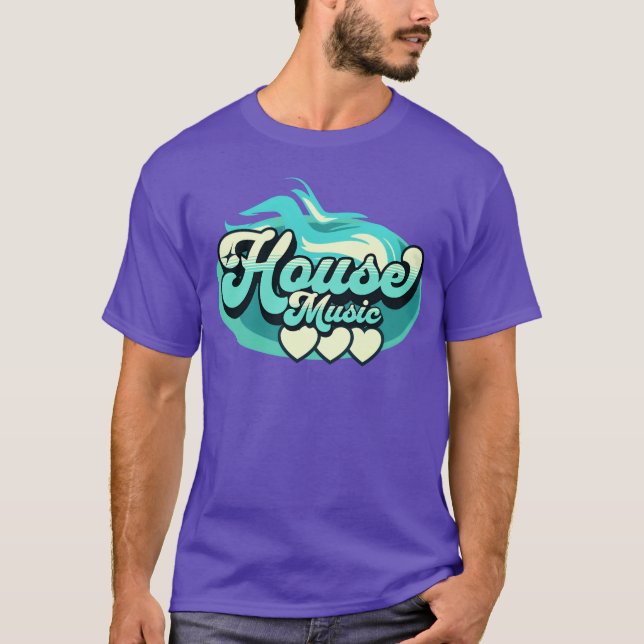 Camiseta HOUSE MUSIC House Music Aqua Light Mint (Frente)