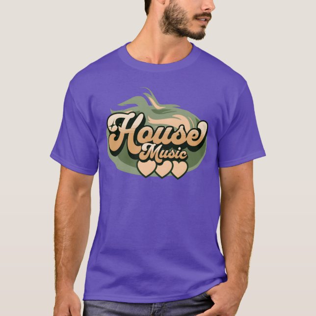 Camiseta HOUSE MUSIC House Music Heat Earth Green Sand (Frente)