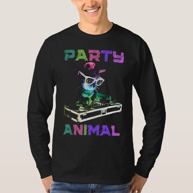 Camiseta House Music Rave Cat Party Animal Gatinho Dj Youth (Frente)