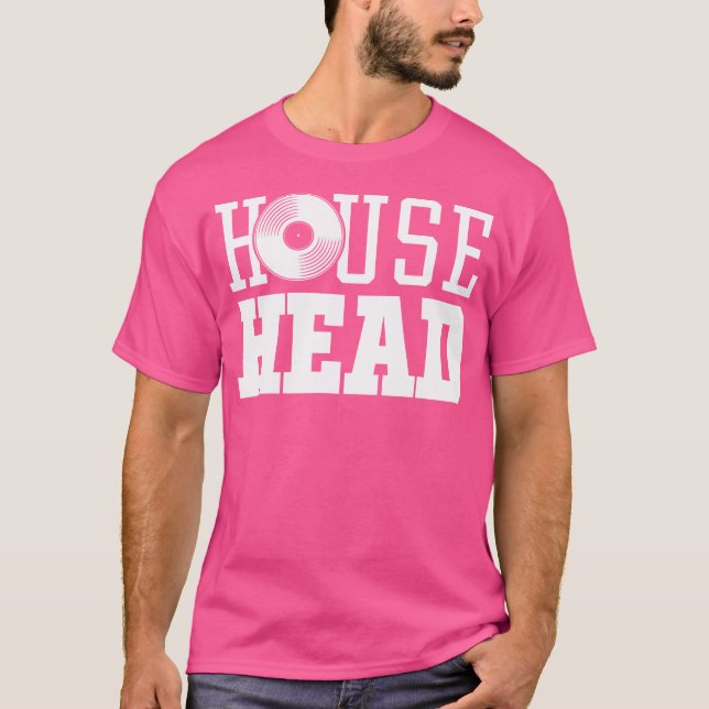 Camiseta Househead House Music Dj Vinyl Edm Festival (Frente)