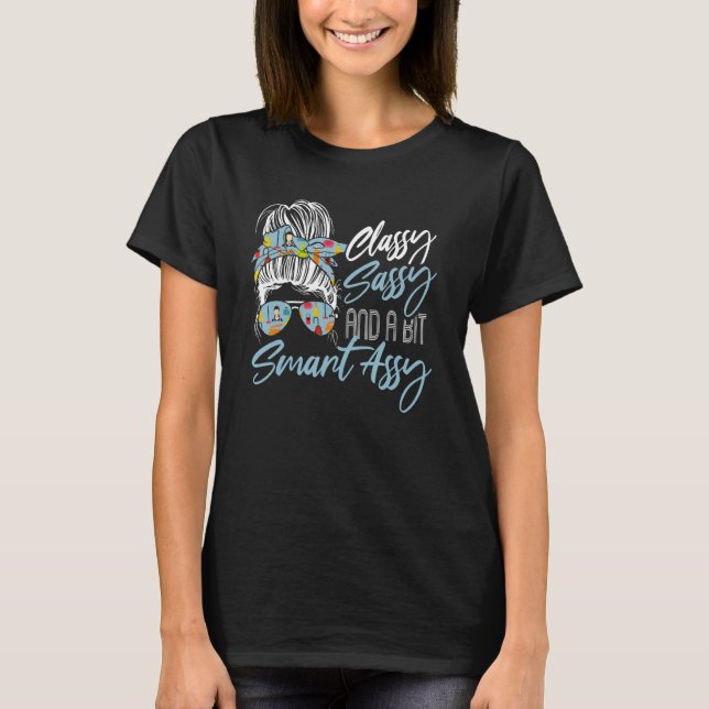 Camiseta Housekeeper Cleaning lady Classy sassy and a bit s (Frente)