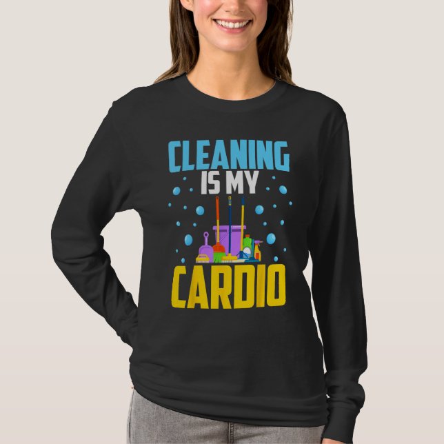 Camiseta Housekeeping House Keeper Cleaning Is My Cardio (Frente)