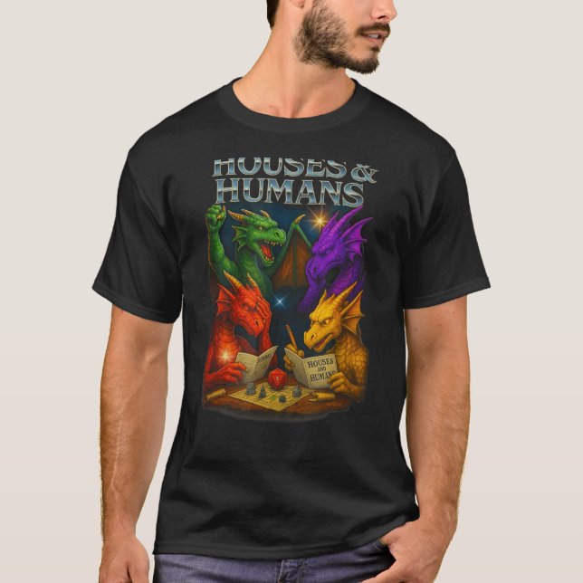 Camiseta Houses And Humans Funny Novelty Rpg Gamers Men Wom (Frente)
