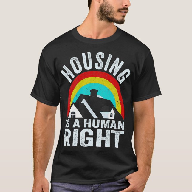 Camiseta Housing Is A Human Right Poverty Cancel Rent (Frente)