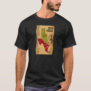 Camiseta Houston Austin Cinco Estados Do Texas Mapeiam Novo