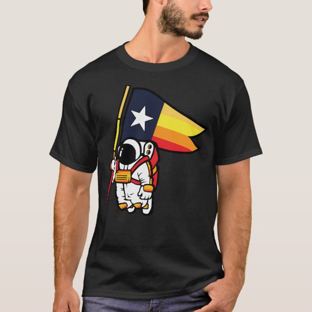 Camiseta Houston Champ Texas Flag Space City (Frente)