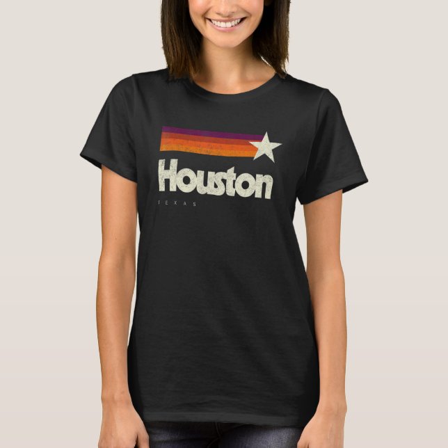 Camiseta Houston City Texas Legal e aflita casual americano (Frente)