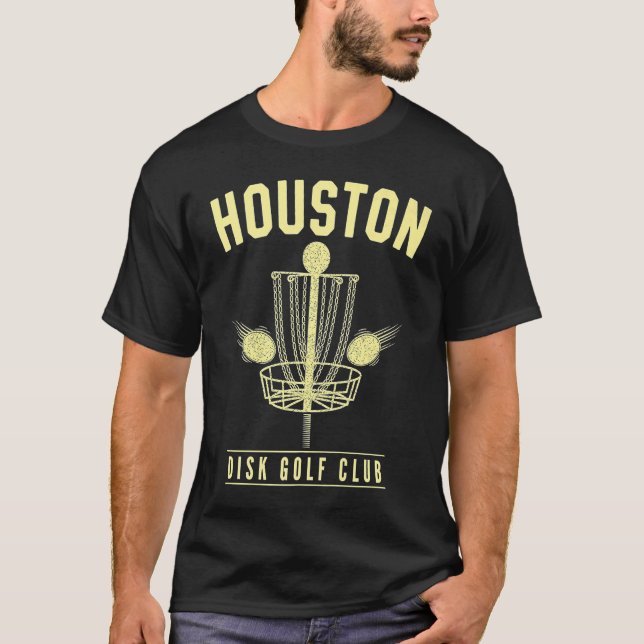 Camiseta Houston Disk Golf Club Golfer Texas Disk Golf TX (Frente)
