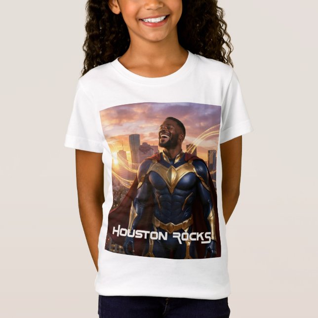 CAMISETA HOUSTON ROCKS - SUPERHERO (Frente)