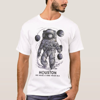 Camiseta Houston Temos Um primeiro aniversario Feliz De 1 A
