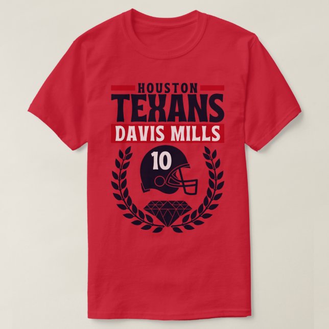 Camiseta Houston Texans Davis Mills 10 Americano (Frente do Design)