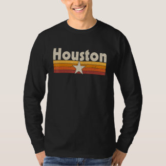 Camiseta Houston Texas Houston Forte Listras Vintage