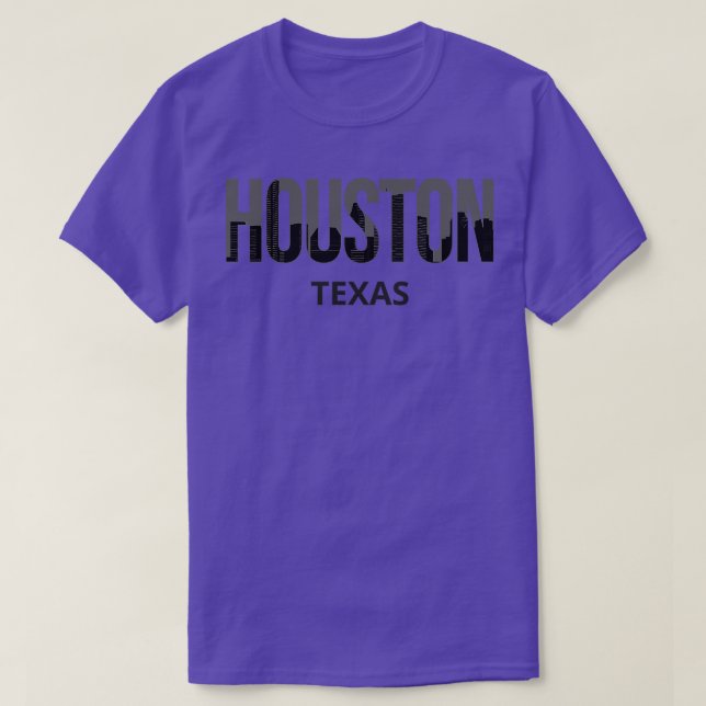 Camiseta Houston Texas Skyline Pride I (Frente do Design)