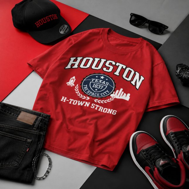 Camiseta Houston Texas Space City  (Criador carregado)