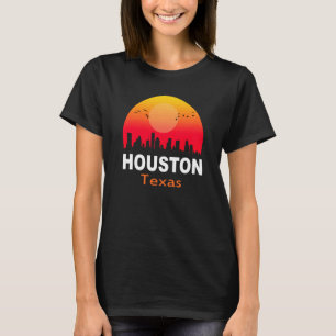 Camiseta Houston Texas Vintage Sunset Retro City State USA