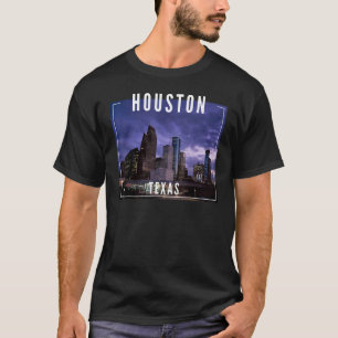 Camiseta Houston Texas Watercolor Skyline Home State 1
