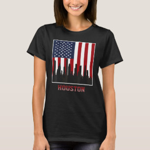 Camiseta Houston Texas Watercolor Skyline Home State 3