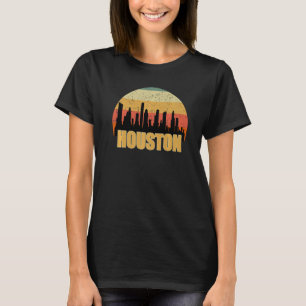 Camiseta Houston Tx Skyline Silhouette Sunset I Love Housto