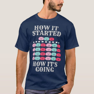 Camiseta How it started, how it's going, funny pigs, multip