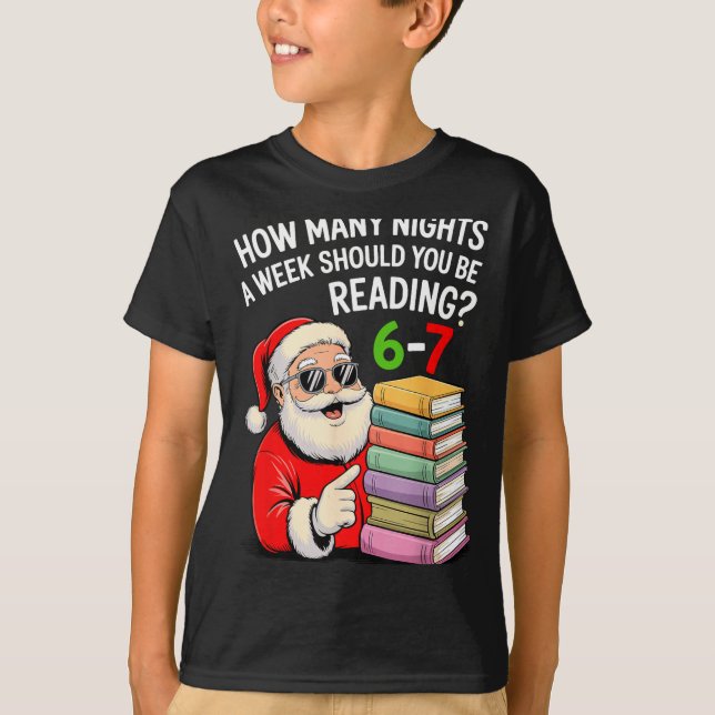 Camiseta How Many Nights A Week Should You Be Reading 67 Ch (Frente)