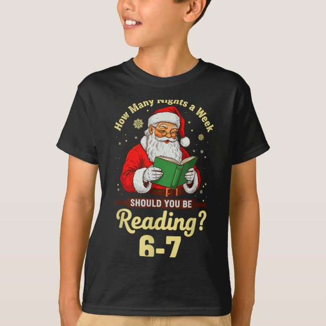 Camiseta How Many Nights A Week Should You Be Reading 67 Ch (Frente)