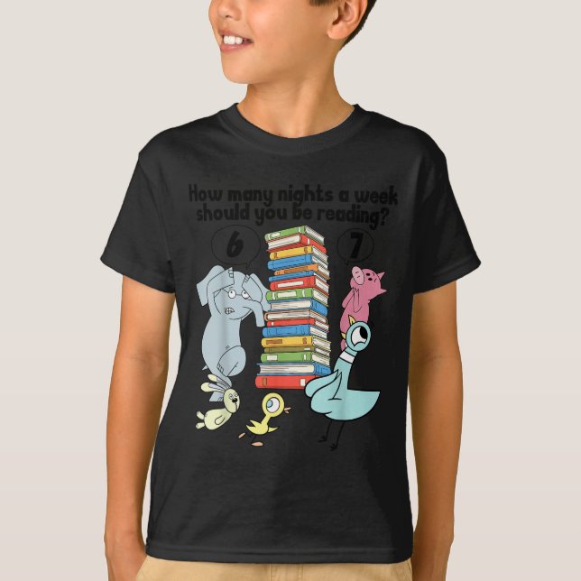 Camiseta How Many Nights A Week Should You Be Reading_ 6–7  (Frente)
