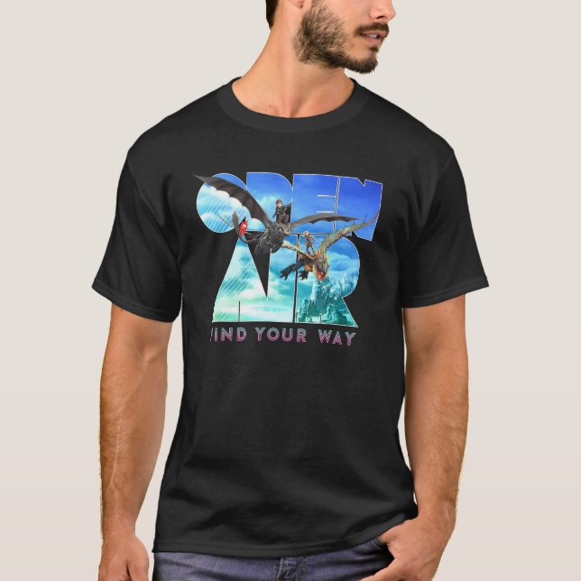 Camiseta How Train Your Dragon 3 Hidden World Find Your Way (Frente)