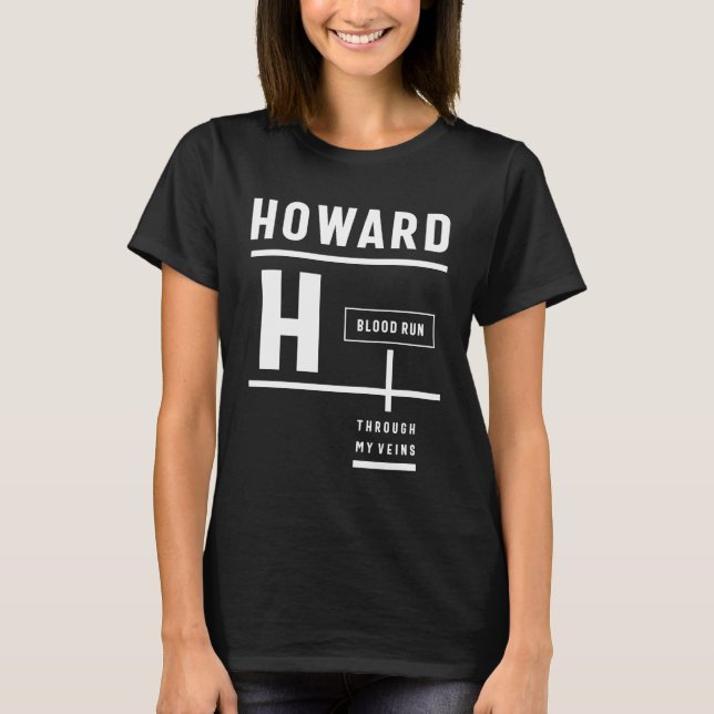 Camiseta Howard Personalizated Name Birthday Gift (Frente)