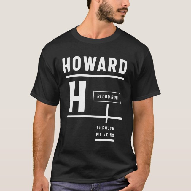 Camiseta Howard Personalizated Name Birthday Gift (Frente)