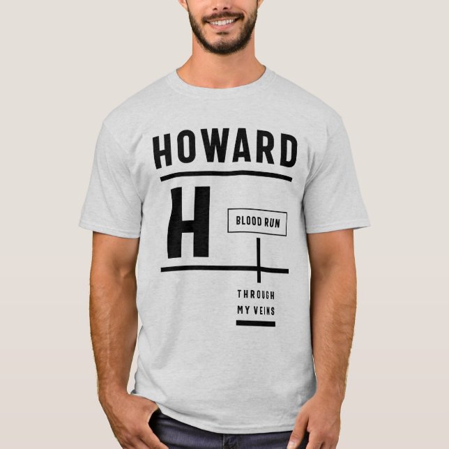 Camiseta Howard Personalizated Name Birthday Gift (Frente)