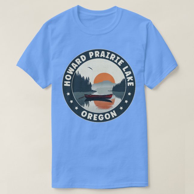 Camiseta Howard Prairie Lake Oregon Sunset (Frente do Design)