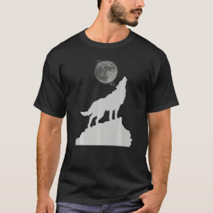 Camiseta "Howbal Wolfs Animal Moon Noites Men Women"