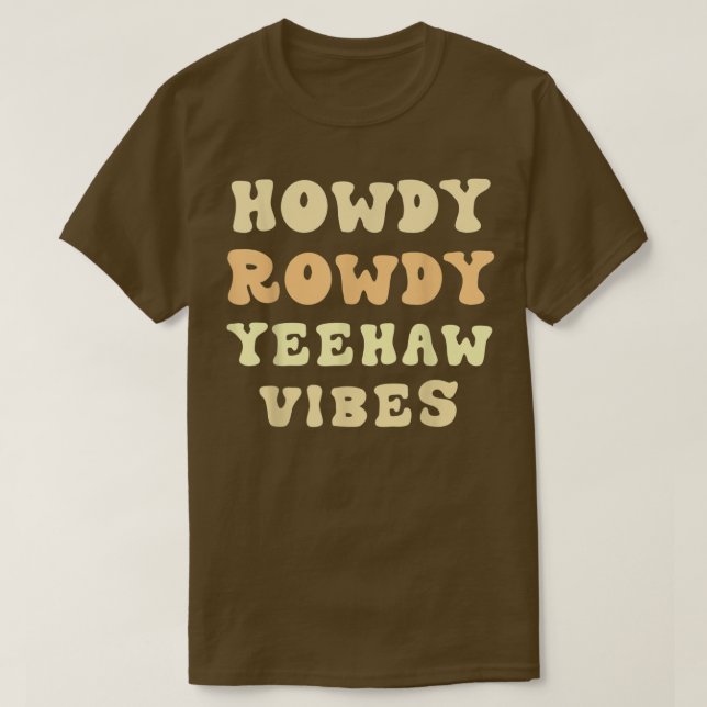 Camiseta Howdy Boho Aestético Rodeo País Ocidental Sul (Frente do Design)