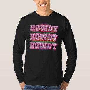 Camiseta Howdy Boho Cowgirl South Western Serape Vintage Di