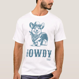 Camiseta Howdy Corgi Cowboy Western Country Cowboy