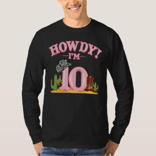 Camiseta Howdy Cowgirl 10º Aniversário País Ocidental Sul